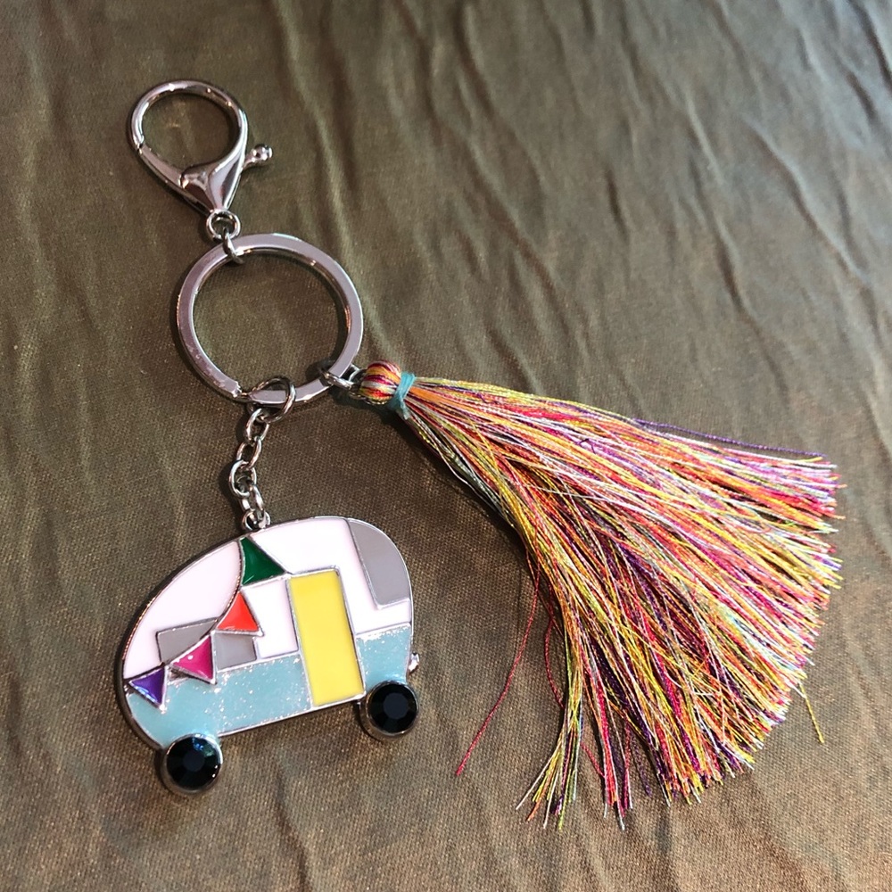 Adorable Retro Camper Purse Charm or Keychain